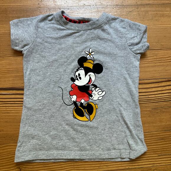 Disney Minnie Mouse gray short sleeve graphic shirt SIZE 2T - Picture 1 of 4